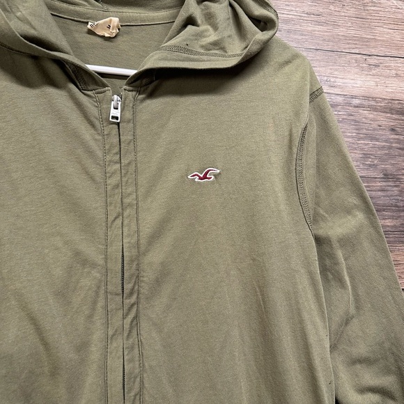 Hollister Olive Green Zip-Up Hoodie - Picture 5 of 5